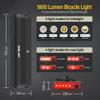 1800 Lumen Super Bright LED Bike Light Set - IPX5 Waterproof USB Rechargeable Bicycle Lights for Night Riding, Mountain & Road Cycling - High Brightness, Essential Bike Accessories view 2