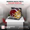 Acrylic Display Case for Full Size Football Helmet  Premium Football Display Case with Mirror Back, Clear Base & Metal Risers Protects Sports Memorabilia & Collectibles (A002/V44) view 2