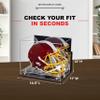Acrylic Display Case for Full Size Football Helmet  Premium Football Display Case with Mirror Back, Clear Base & Metal Risers Protects Sports Memorabilia & Collectibles (A002/V44) view 3