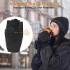 BERGWEISER Flip Winter Gloves, Wool Fingerless Gloves for Women Men Cold Weather, Mittens with Reflective & Magnetic Button Closure for Christmas Gifts view 3
