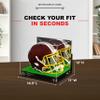 Acrylic Display Case for Full Size Football Helmet Premium Football Display Case with Turf Base & Gold Risers Protects Memorabilia & Collectibles, Dimension 14.5" L x 11" W x 12" H (A002/V44) view 3