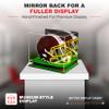 Acrylic Display Case for Full Size Football Helmet  Premium Football Display Case with Mirror Back, Green Turf Base & Metal Risers Protects Sports Memorabilia & Collectibles (A002/V44) view 2