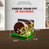 Acrylic Display Case for Full Size Football Helmet  Premium Football Display Case with Mirror Back, Green Turf Base & Metal Risers Protects Sports Memorabilia & Collectibles (A002/V44) view 3