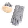 Thick Knitted Gloves for Women Winter Warm Full Finger Mittens for Men Ladies Soft Stretchy Unisex Gloves (GY3, One Size) view 1