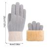 Thick Knitted Gloves for Women Winter Warm Full Finger Mittens for Men Ladies Soft Stretchy Unisex Gloves (GY3, One Size) view 3