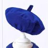 AIMAOMI Girls Trench Coats Long Sleeve Furry Collar Warm Peacoat with Beret Hat Set for Casual Wear Toddler (Blue, 4-5 Years) view 4