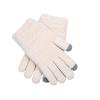 Winter Workout Gloves Gloves Stretchy Warm Knit Gloves Touchscreen Texting Gloves for Men Women (White, One Size) view 1