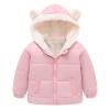 Puffer Fleece Lined Jacket Toddler Girl Boy Winter Down Coat Bear Hoods Infant Outerwear Snowsuit Snow (Pink, 1-2 Years) view 1
