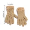 Women Mern Winter Gloves Warm Knit Gloves Touchscreen Anti Slip Silicone Gloves Soft Plush Cuff Texting Gloves (Dark Gray, One Size) view 2
