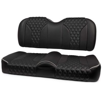 MODZ FS2 Custom Golf Cart Front Seat for Club Car Precedent/Onward/Tempo - [2004-Up] - Black and Gray - Double Diamond Pattern