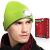 Biuonk Unisex LED Beanie Hat with Light, Christmas Stocking Stuffers Gifts for Men, White Elephant Gifts for Adults Men Husband view 2