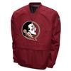 Franchise Club Men's Big Logo Windshell V-Neck Pullover Jacket (Florida State - Wine, XX-Large) view 1