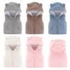 Betadog Kids Fleece Winter Vest Hooded Warm Cotton Jacket Fall Outwear for Boys Girls with Hood Fall (Pink, 5-6 Years) view 1