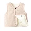 Betadog Baby to Toddler Cotton Padded Vests Unisex Infants Sleeveless Padding Waistcoat Baby (Beige, 6-12 Months) view 1