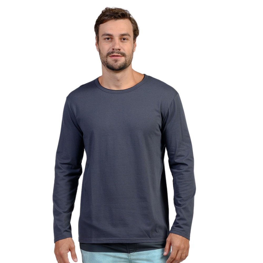 INGEAR Men Base Layer Long Sleeve Shirt - Casual Crewneck Comfortable Style Mens Fashion Winter Undershirt Lightweight Shirts (US, Alpha, X-Large, Regular, Regular, Charcoal)