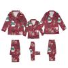 CGGMVCG Silk Christmas Ouftits for Family 2024 Button Down Shirt and Pants Satin Xmas Clothes Matching Sets (Z02 Santa Snowman - Red, 13-14) view 1