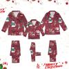 CGGMVCG Silk Christmas Ouftits for Family 2024 Button Down Shirt and Pants Satin Xmas Clothes Matching Sets (Z02 Santa Snowman - Red, 13-14) view 2