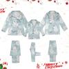CGGMVCG Silk Christmas Outfits for Family 2024 Button Down Shirt and Pants Satin Xmas Clothes Matching Sets (Z02 Snowman - Light Blue, 9-10) view 2