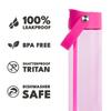 Elemental Splash Water Bottle with Straw - BPA-Free Tritan Plastic Reusable Water Bottle with Strap - Ideal for Travel, Gym and Sports - Leak Proof when Spout is Closed - 26oz - Hot Pink view 4