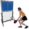 Portable Pickleball Training Wall | Practice Rebounder and Trainer for Drills | Adjustable Panel Angle (Black Frame and Blue Panel) view 1