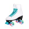 C SEVEN C7skates Quad Roller Skates | Retro Design (Teal w LED, Youth 1) view 3