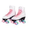 C SEVEN C7skates Quad Roller Skates | Retro Design (Candy Pink w LED, Women's 5 / Youth 4) view 1