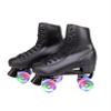 C SEVEN C7skates Quad Roller Skates | Retro Design (Black w LED, Women's 5 / Youth 4) view 1