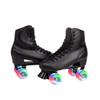C SEVEN C7skates Quad Roller Skates | Retro Design (Black w LED, Women's 5 / Youth 4) view 4