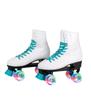 C SEVEN C7skates Quad Roller Skates | Retro Design (Teal w LED, Women's 6 / Youth 5 / Men's 5) view 1
