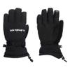 Quiksilver Boys' Mission Gloves - Waterproof, Insulated, Touchscreen, Adjustable Cuff, Nose & Goggles Wipe, Black, Medium view 1