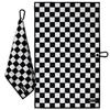 RokFit Gym & Golf Towel  Multi-Use, Quick-Dry, Durable Utility Towel with Bold Graphic and Carabiner Clip (Checker) view 1