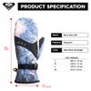 Roxy Women's Jetty Snowboard/Ski Mittens - Waterproof, Touchscreen Technology, Adjustable Wrist Straps, Wild Wind Darknight, X-Large view 4