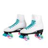 C SEVEN C7skates Quad Roller Skates | Retro Design (Teal w LED, Women's 5 / Youth 4) view 1