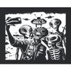 5X-Large Black Mens Aliens Taking Selfie at Area 51 UFO Funny Ironic Gift T-Shirt view 4