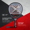 Padel Racket AT10 Genius 12K by Agustin Tapia 2025 | Luxury Series Teardrop Pala Padel | EOS Flap Aerodynamics & Custom Grip Technology | Carbon with MLD Black EVA Core Advanced Pala AVS Tech view 2
