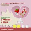 Sonix | USAPA Approved | Pickleball Paddles Set of 2 | Fiberglass Surface Pickle Ball Set with 2 Rackets, 4 Balls | Strawberry Shortcake - Characters view 3