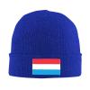 QIZYOQA Flag of Luxembourg Beanie Hat for Men Women Winter Warm Knit Cuffed Skull Cap Blue view 2