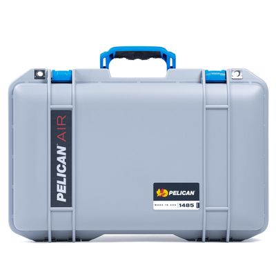 Pelican Silver 1485 Case - Comes Empty - Blue Handles & Latches.