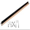 Accuplay Billiards 57" 2 Piece Maple Pool Bridge Stick w/Regular, Spider and Cross Style Bridge Heads view 2