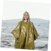 Mipcase 2pcs Emergency Survival Blanket for Outdoor Camping and Car Adult Rain Poncho Hood Compact view 4