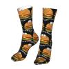 BXDEOOPWE Cheeseburger Cartoon Running Socks Breathable Round Neck Socks Sports Socks view 4