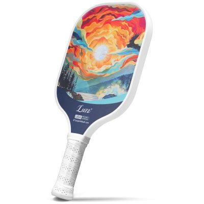 Luzz Carbon Fiber Pickleball Paddles, Sandblasted Surface USAPA Approved Pickleball Rackets for Beginners Increased Spin Control Pickle Ball Paddle Set for Men,Women,Pros,Adults,Sunset