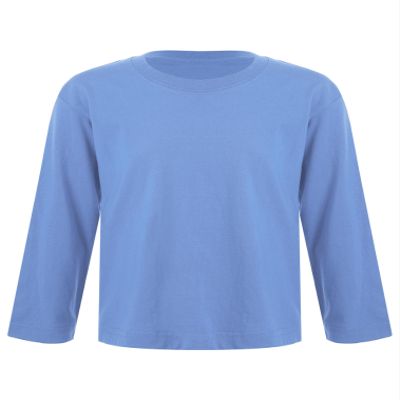easyforever Kids Boys Girls Long Sleeve Shirts Cotton Warm Tee Shirt Tops Little Girl Blouse Undershirts Light Blue 5-6 Years