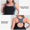 beautyin Plus Size One Piece Swimsuit for Women Boyleg Tummy Control Swimwear Gray/Black view 4