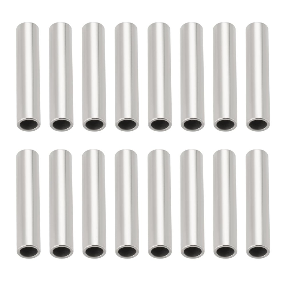 Create idea 500pcs Fishing Line Crimp Sleeves 1.2mm ID 8mm Long Single Barrel Crimp Sleeves Copper Crimp Sleeves for Sea Lure Boat Platform Fishing