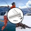 Create idea 500pcs Fishing Line Crimp Sleeves 1.2mm ID 8mm Long Single Barrel Crimp Sleeves Copper Crimp Sleeves for Sea Lure Boat Platform Fishing view 2