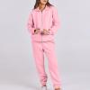 Jogger Sets for Women 2 Piece Zipper Jacket Long Sleeve Hoodie Sweatshirt Baggy Sweat Pants Comfy Lounge Sweatsuit CC3-Pink Small view 3