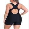 beautyin One Piece Bathing Suit for Women Plus Size Slimming Swimsuits Black view 2