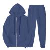 Jogger Sets for Women 2 Piece Zipper Jacket Long Sleeve Hoodie Sweatshirt Baggy Sweat Pants Comfy Lounge Sweatsuit CC3-Navy Medium view 2