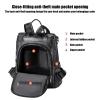 CPMBFDC Women's Fashion Anti-Theft Backpack, Soft Leather, Large Capacity, Grey view 4